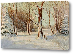  Снежный пейзаж в лесу