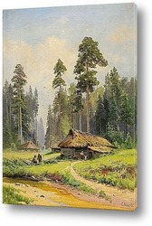   Постер Дом на лесной поляне