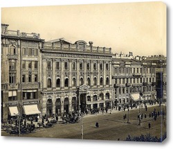  Аничков мост, пешеходы, гужевые повозки,1906