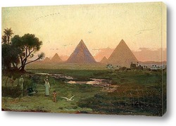    Пирамиды в Гизе у берега Нила
