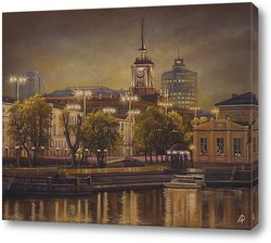    Вечерний Екатеринбург, вид на Администрацию города