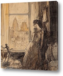  Профиль красивой девушки, 1902