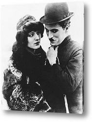   Постер Чарли Чаплин и Костар в\"Золотой лихорадке\".