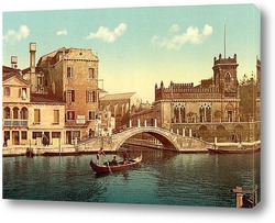    Канал и гондолы, Венеция, Италия