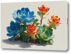  Цветущий миндаль над горной деревней