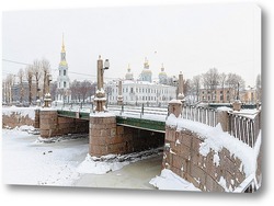  Зимний рассвет на Петровской набережной.