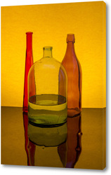   Постер Натюрморт с цветными бутылками