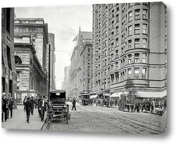  Постер Дирборн-стрит, Чикаго, 1907