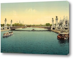   Постер Александр III, мост, 1900, Париж, Франция