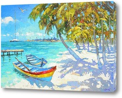   Постер Лодки у берега