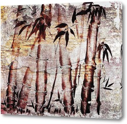    Бамбук  и кирпичная текстура