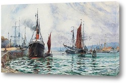   Постер Оживленная гавань