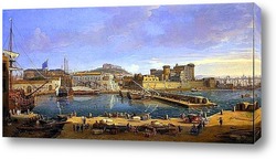   Картина Неаполь. Вид на Дарсена делле Галере