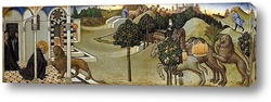   Картина Святой Ироним и лев, фрагмент пределлы алтаря