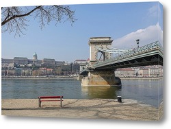   Постер Мост и скамейка