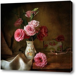   Постер Букет розовых эустом