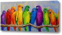   Постер Стая попугаев