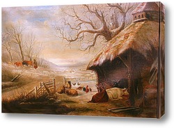   Постер Зимняя ферма