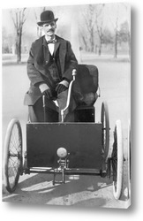   Постер  Генри Форд в своём автомобиле,1896г.