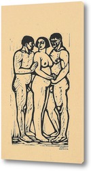   Постер Женщина между двумя мужчинами