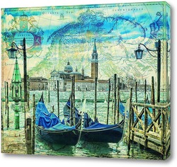   Постер Венеция и гондолы