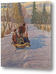    Дети на санях
