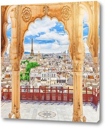    Панорамный вид на Париж
