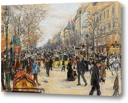   Картина Большие бульвары, Париж