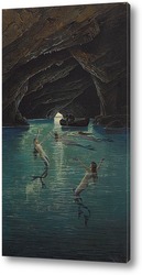   Картина Рыбак и русалки , грот на Капри