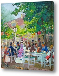   Картина Кафе в саду 