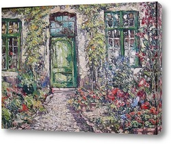   Картина Дом в цветах 