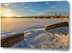  Санкт-Петербург. Снегопад на Исаакиевской площади.