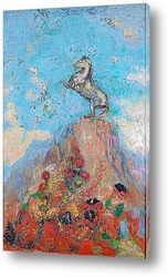   Картина Пегас на пике скалы