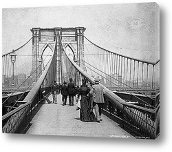    Пешеходная дорожка Бруклинского моста,1894г.