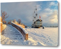  Санкт-Петербург. Снегопад на Исаакиевской площади.