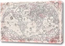   Постер Старая карта мира