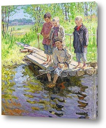  Зимние сани с детьми, 1940