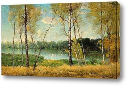   Картина Жан-Жак Руссо Озеро в Эрменонвиль