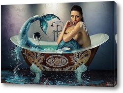   Картина Русалка в ванной.