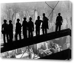   Постер 1932: Строители на железной скобе на строительной площадке Эмпайр-Стейт