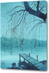  Акварель "Натюрморт с тыквой"