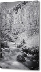  Осенний пейзаж, река и голубое небо