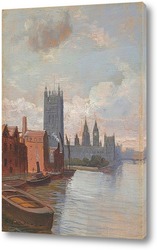   Картина Вестминстерский дворец с моста Ламбет