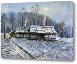    Лунная ночь зимой