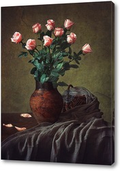    Натюрморт с розовыми розами
