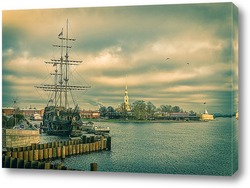   Постер Петербург. Вид с Биржевого моста.