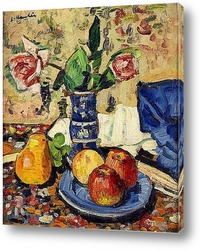   Картина Яблоки,персики и розы