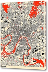   Постер Карта Москвы