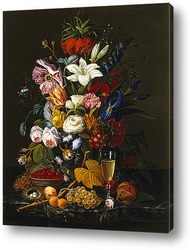  Натюрморт Цветы и фрукты