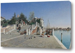  Гондолы на венецианском канале